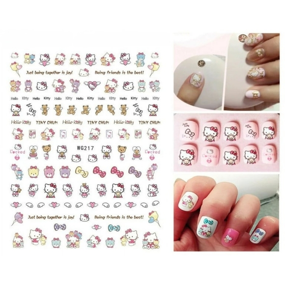 NWT Hello Kitty Nail Art Design Stickers N°1 FRIENDSHIP! - Picture 14 of 14